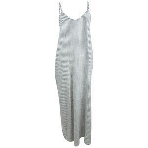 Raviya Women's Cotton Striped Maxi Dress Swim Cover-Up - Grey